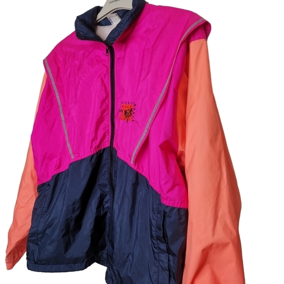 Vintage ASICS Tri-colour windbreaker, Retro ,  Neon - Picture 2 of 10